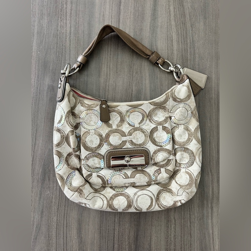 Vintage ! Coach POPPY ✨ Hobo Shoulder Bag with iridescent sequins